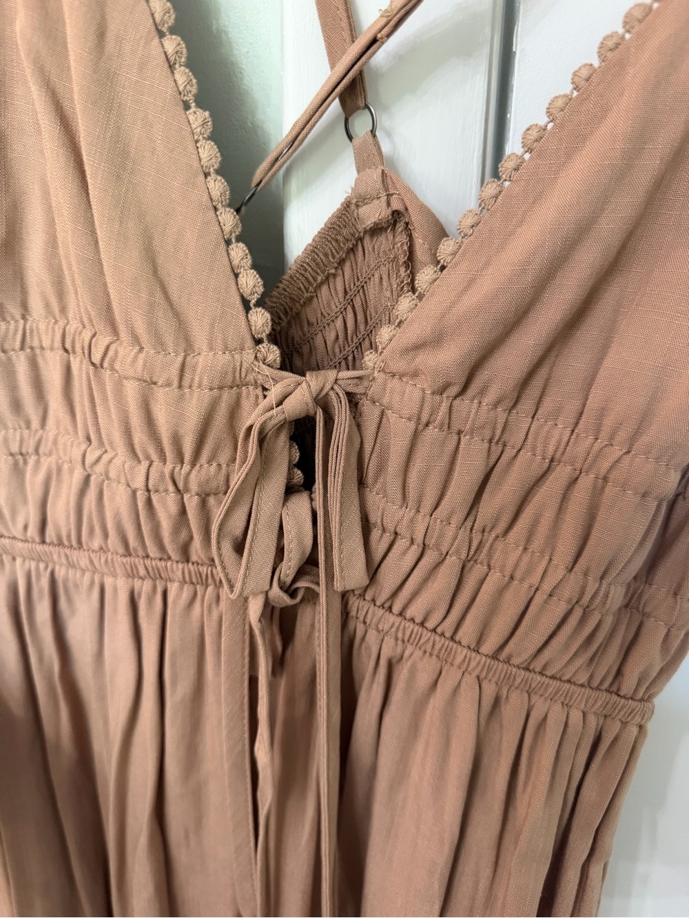 wild fable Tan V-Neck Spaghetti Strap Dress - Picture 9 of 11